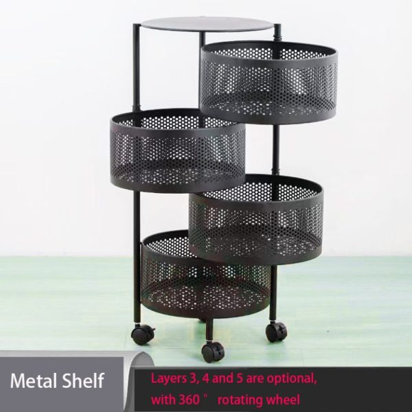 4,5 Layer Round Shape Kitchen Rack - Image 4